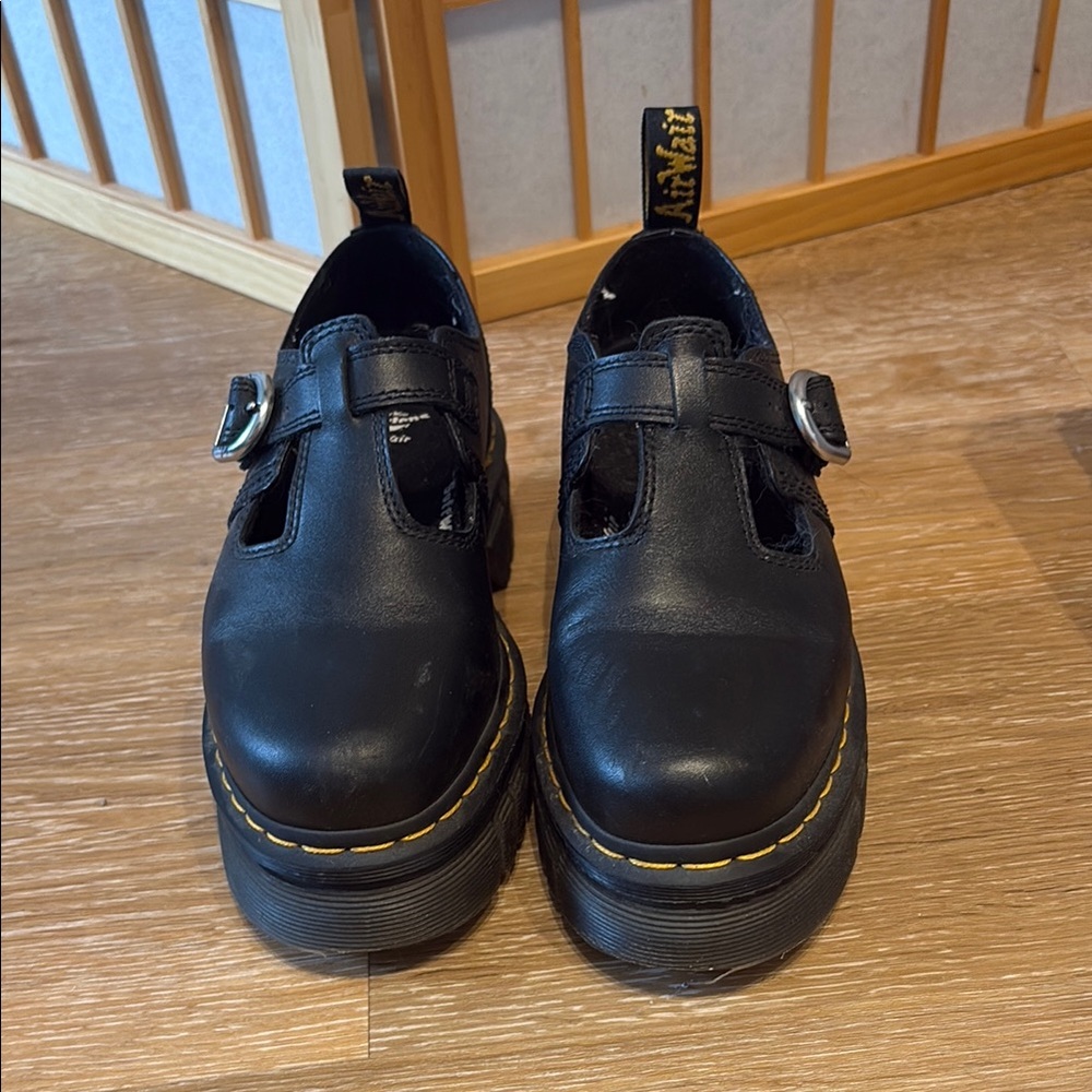 Dr. Martens Black Dress Shoes with Platform Sole